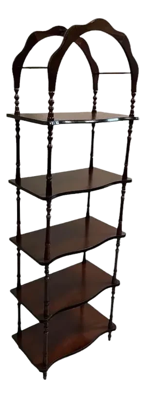Antique Victorian Mahogany Display Shelf, 1890s