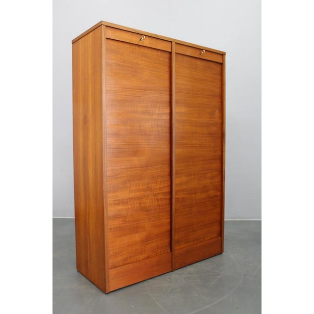 Mid-Century Tambour Office Cabinet, Denmark, 1960s For Sale - Image 15 of 16