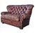 5 Foot Restoration Hardware Churchill Tufted Leather Sofa Loveseat For Sale - Image 11 of 18