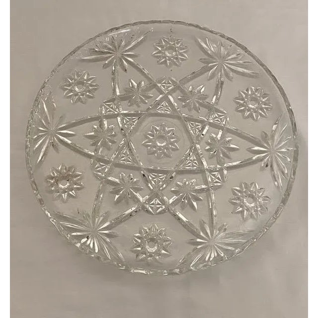 Glass Vintage 1960s Anchor Hocking Star of David Eapc Prescut Serving Tray For Sale - Image 7 of 7