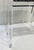 Stylish Port 68 Modern Taupe Glencoe Roxanne Acrylic Bench, taupe, silver, and black organic pebble print, showroom floor...