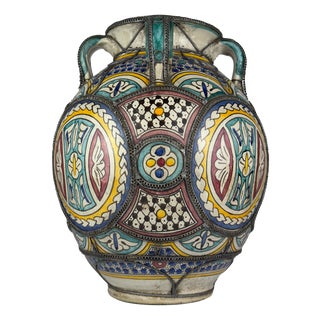 Vintage Moroccan Palatial Pottery Vase, 1930s-1950s For Sale