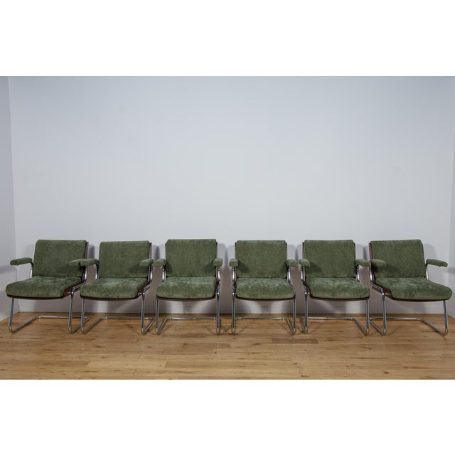 Mid-Century Modern Chrome and Teak Chairs from Gordon Russell, United Knigdom, 1970s, Set of 6 For Sale - Image 3 of 18