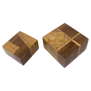 Mid-Century Modern Little Marquetry Boxes, Set of 2