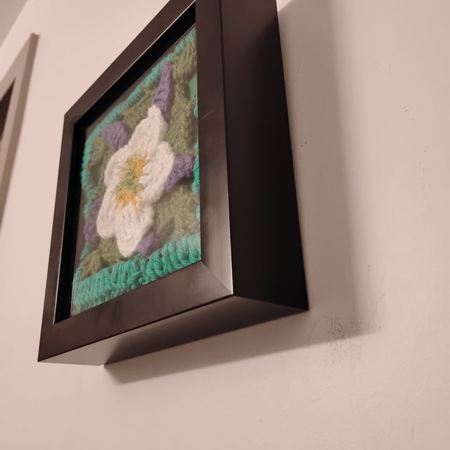 2020s Colorado Columbine State Flower Fiber Art For Sale - Image 5 of 12