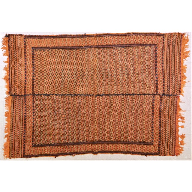 Vintage Persian Shiraz Hand Made Natural Color Tribal Kilim,4'11"x6'9" For Sale In New York - Image 6 of 6