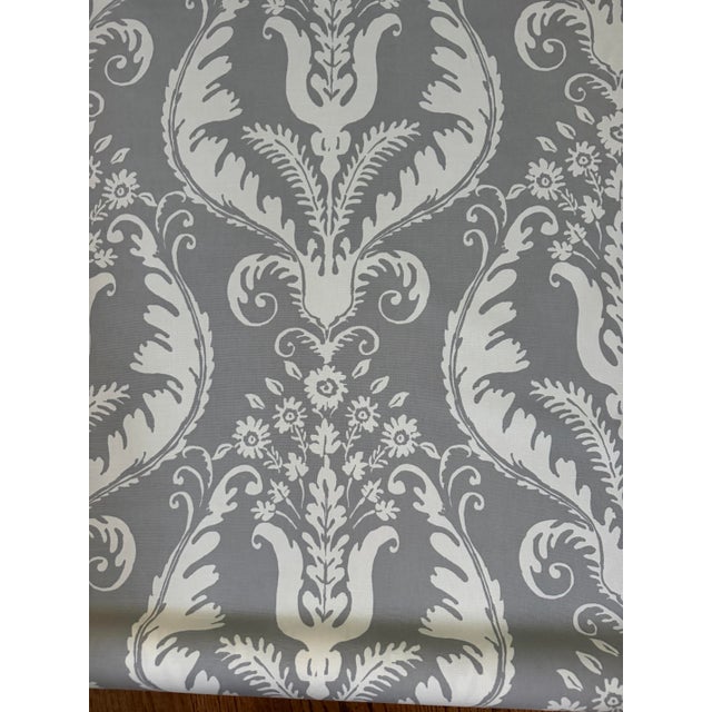 2020s Scalamandre Primavera Print French Grey Fabric 3 Yards For Sale - Image 5 of 6