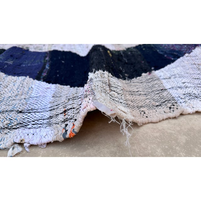 Textile 1980s Moroccan Vintage Colorful Rug - 4'9" X 8'5" Ft For Sale - Image 7 of 9