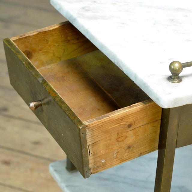 Antique Brass Bedside Table, 1900 For Sale - Image 6 of 13