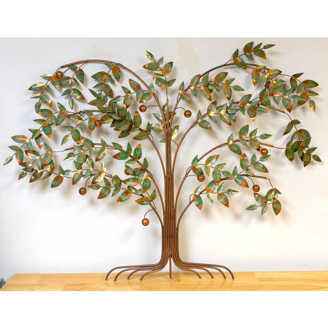 Modern Mid-Century Copper & Enameled 'Tree of Life' Wall Sculpture by Curtis Jere For Sale - Image 3 of 11