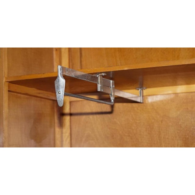 English Art Deco Burr Walnut 2-Door Wardrobe with Shelves, 1930s For Sale - Image 10 of 18