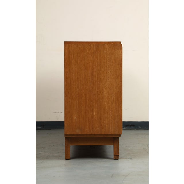 1940s French Art Deco Oak Sideboard, Three-Door Design, Sturdy Storage For Sale - Image 15 of 17