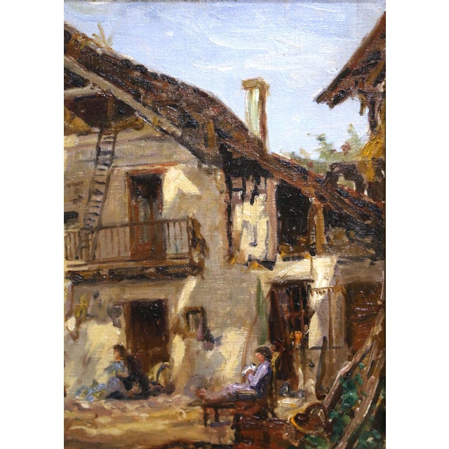 Early 20th Century French Village Oil Painting by Paul Joseph Barian For Sale - Image 9 of 13