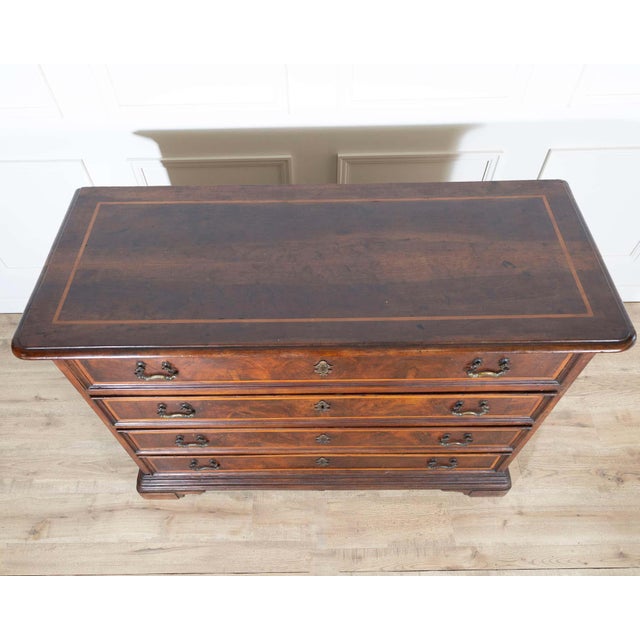 Italian Early 18th-Century Emilian Walnut Chest of Drawers with Fruitwood Inlay For Sale - Image 3 of 8