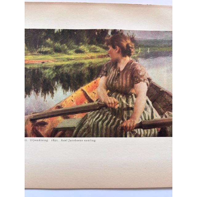 Printmaking Materials After Anders Zorn, Midnight. Original Chromolithograph, 1904. Signed in Plate Early 20th Century Impressionist Work. For Sale - Image 7 of 12