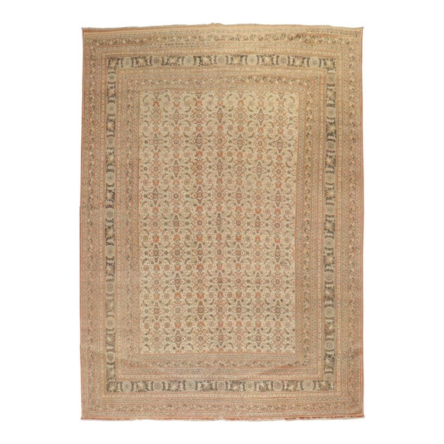 Zabihi Collection Antique Persian Tabriz Rug For Sale