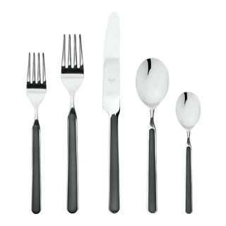 Mepra Fantasia 20-Piece Flatware Set, Black For Sale