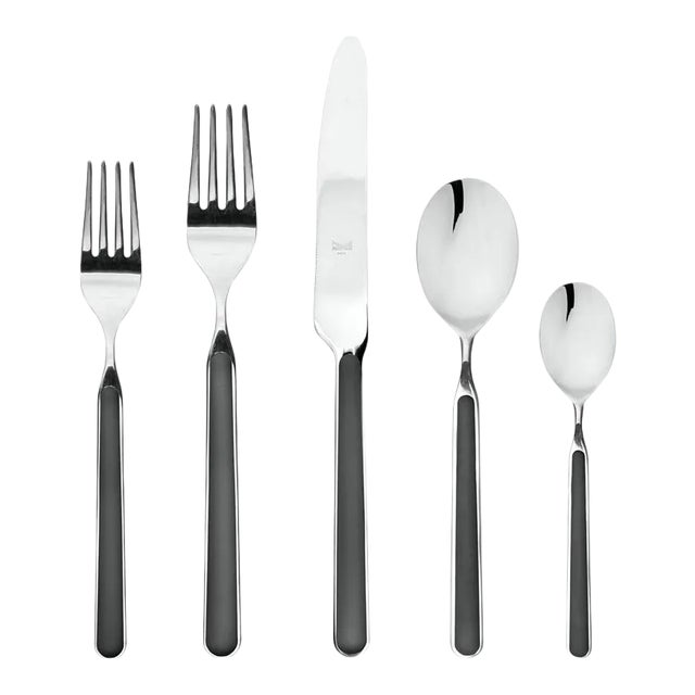 Mepra Fantasia 20-Piece Flatware Set, Black For Sale