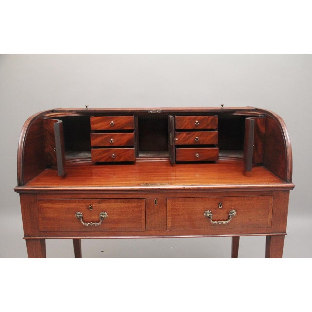 Mahogany Tambour Desk, 1820s For Sale - Image 6 of 11