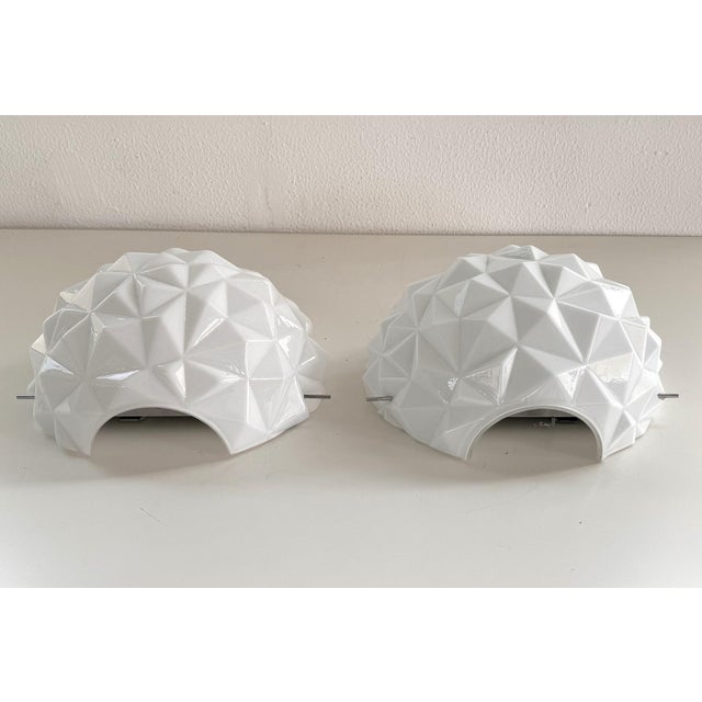 Italian Murano Glass Wall Sconces in Modern Geometric Shape, 1990s, Set of 2 For Sale - Image 4 of 15