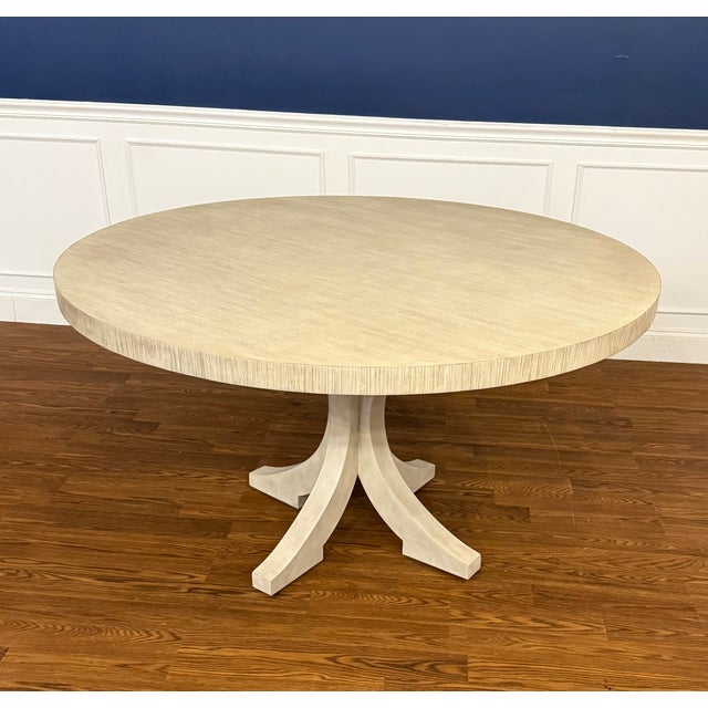 This is a casual round oak dining/breakfast/game table made by Century Furniture. It is from the Carlyle Collection and...