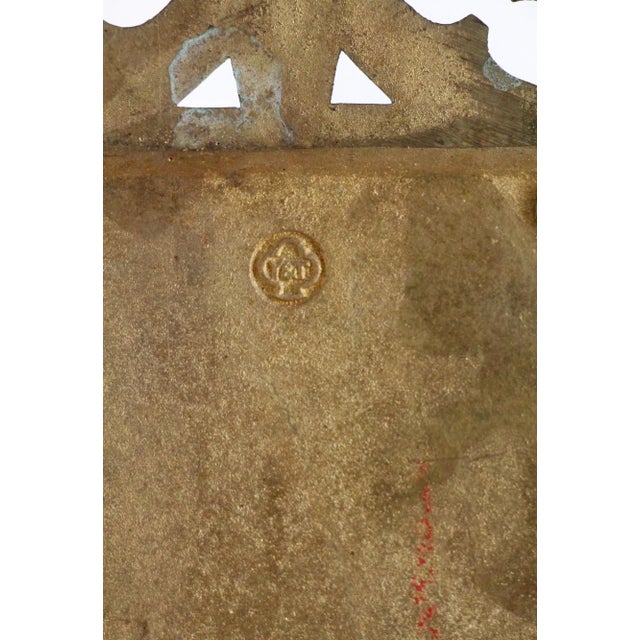 Mid 20th Century Pair of Mid 20th Century Bronze Gothic Yale & Towne Door Push Plates For Sale - Image 5 of 5