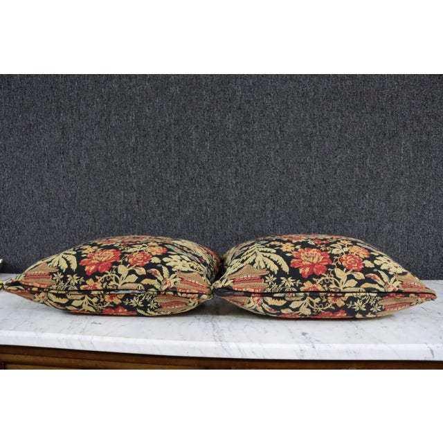 Early 21st Century Chinoiserie Tapestry Pillows For Sale - Image 5 of 7
