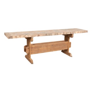 19th Century Rustic Swedish Work Table Console For Sale
