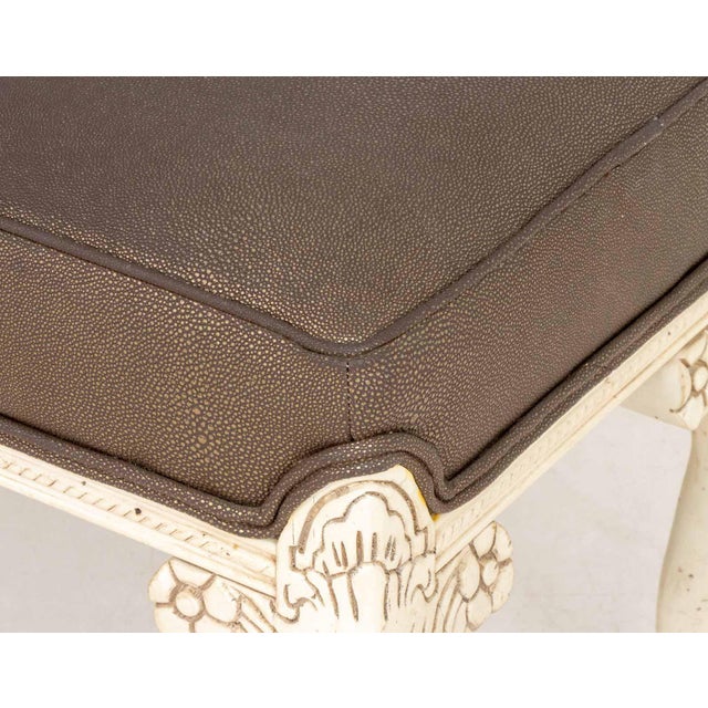 French Louis XV Style White Painted Window Seat For Sale - Image 3 of 7