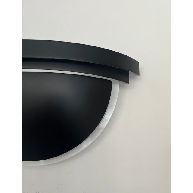 1980s Spanish Black Metal Wall Sconces from Estiluz, Barcelona, 1980s, Set of 2 For Sale - Image 5 of 9