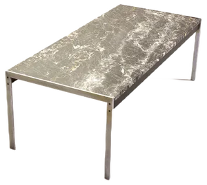 Black Marble and Brushed Steel Coffee Table by Kho Liangh for Artifort, 1960s