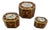 Artist Hand Painted Faux Tortoise & Pen & Ink Decorative Boxes - Set of 3 For Sale