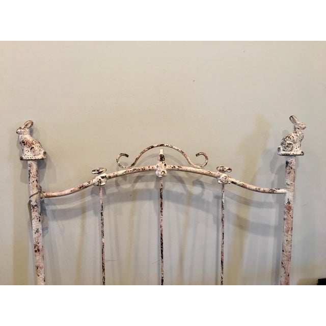 Corsican Antique White Wrought Iron Twin Bunny Bed Headboard Chairish