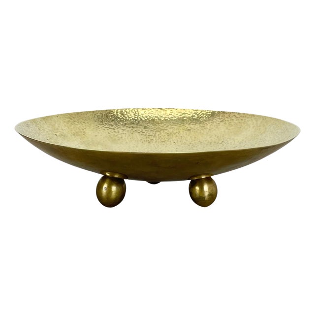 Large Brass Handmade Shell Plate Desk Element in the style of Auböck, Austria, 1950s For Sale