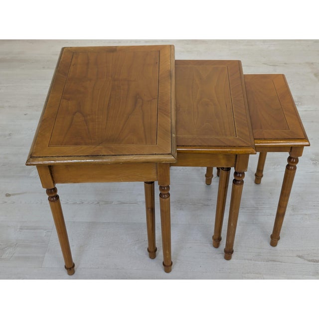 Set of Mid-Century Inlaid Trojak Tables, Set of 3 For Sale - Image 15 of 17