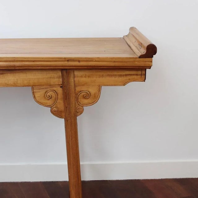 Brown 20th Century French Chinoise Style Wood Console Table For Sale - Image 8 of 18