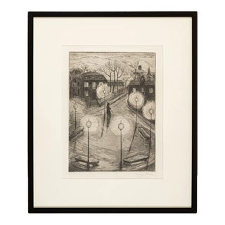 Night Watchman, Print, Framed For Sale