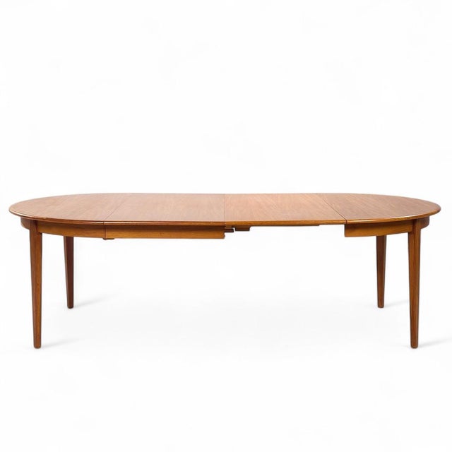 Arne Vodder Mid Century Danish Teak Expanding Round Dining Table With 3 Leaves For Sale - Image 13 of 16