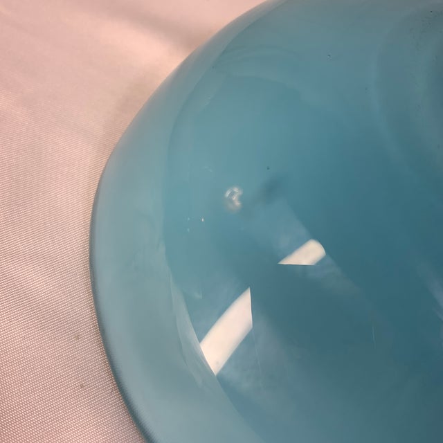 Glass Small Alfredo Barbini Bullicante Gold Fleck Turquoise Dish C. 1960s For Sale - Image 7 of 7