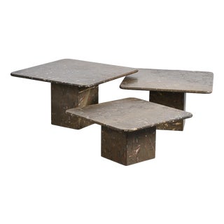 Fossile Nesting Tables, Switzerland, 1970, Set of 3 For Sale