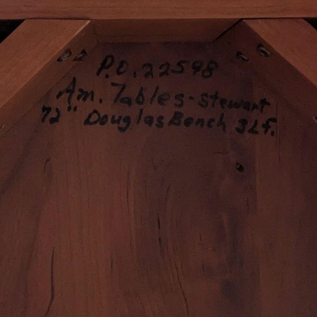 Amish Tables Stewart Douglas Bench For Sale - Image 11 of 12