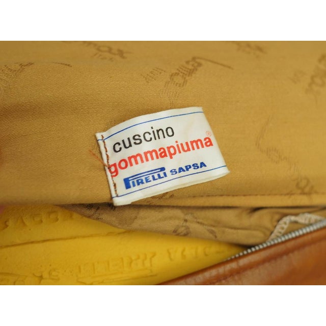 Italian Red Leather Sofa, Italy, 1970s For Sale - Image 13 of 14