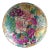Vintage Macau Style Floral Chinoiserie Lidded Enamel and Porcelain Round Box For Sale