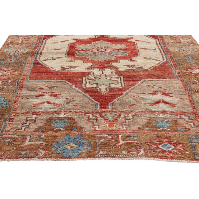 Vintage Turkish Oushak Rug, 03'09 X 07'03 For Sale - Image 4 of 10