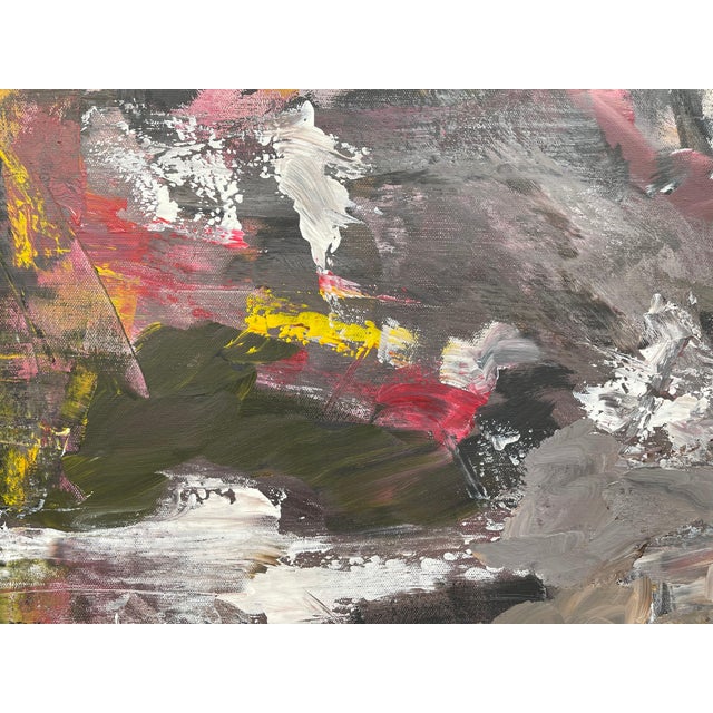 Contemporary Black Yellow & Red Abstract Expressionist Art by Contemporary British Artist 2022 For Sale - Image 3 of 18