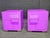 Wood Violet Nightstands with Murano Glass and Geometric Brass Detail from Justfurnituress SRL, Set of 2 For Sale - Image 7 of 8