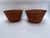 Farmhouse Medium Terra Cotta Style Tole Footed Bowls a Pair For Sale - Image 3 of 7