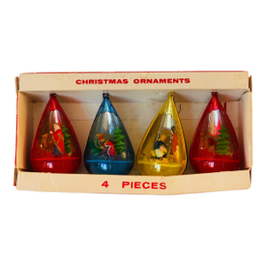 Set 1950 Vintage American Christmas Nativity Scenes Ornaments