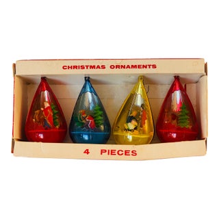 Set 1950 Vintage Christmas Nativity Scenes Ornaments For Sale
