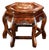 Vintage Chinese Rosewood Hexagonal Stool / Mother of Pearl Inlay Plant Stand For Sale